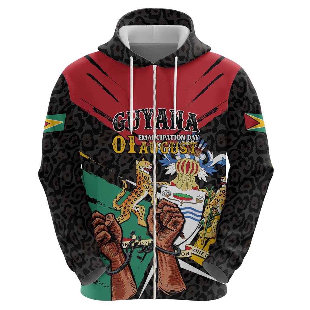 Personalized Guyana Emancipation Day Hoodie Jaguar Skin Pattern LT01