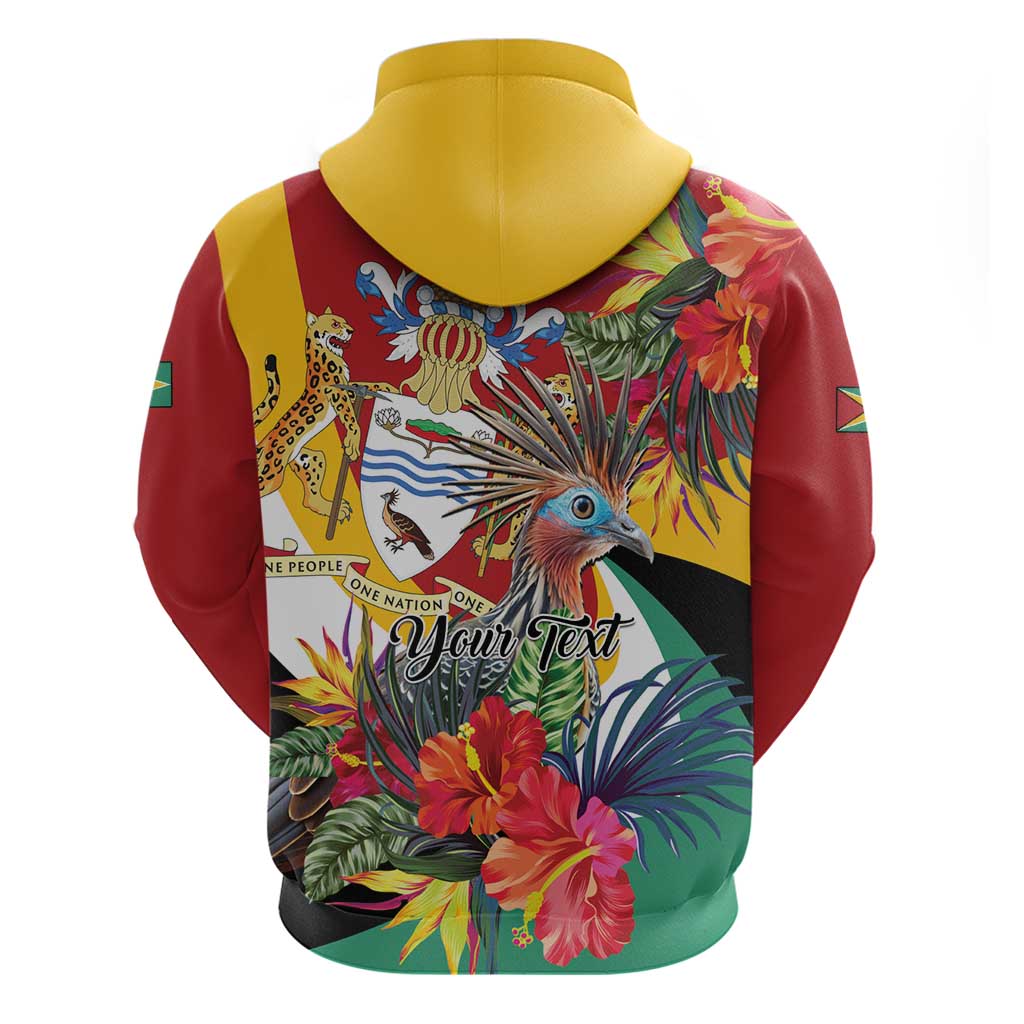Personalized Guyana Canje Pheasant Hoodie Tropical Flowers LT01