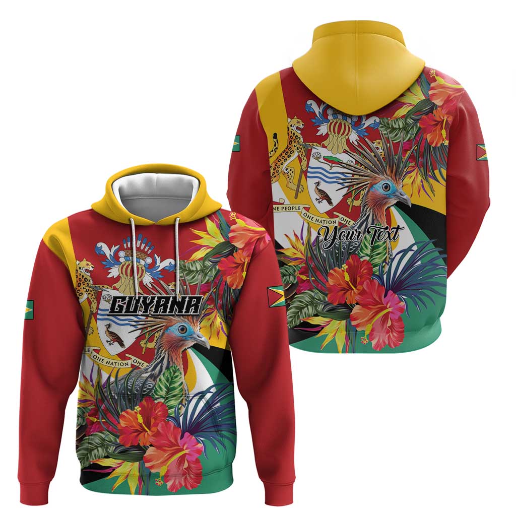 Personalized Guyana Canje Pheasant Hoodie Tropical Flowers LT01