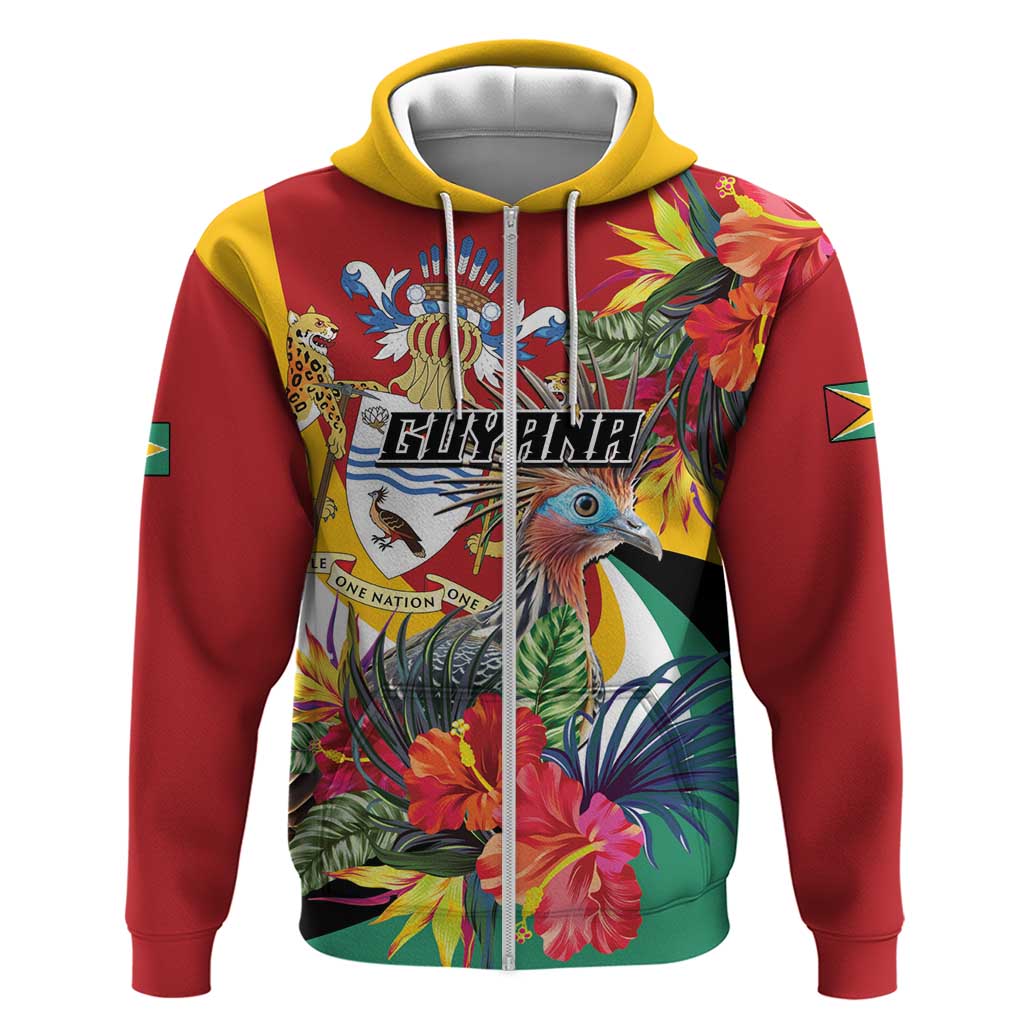 Personalized Guyana Canje Pheasant Hoodie Tropical Flowers LT01