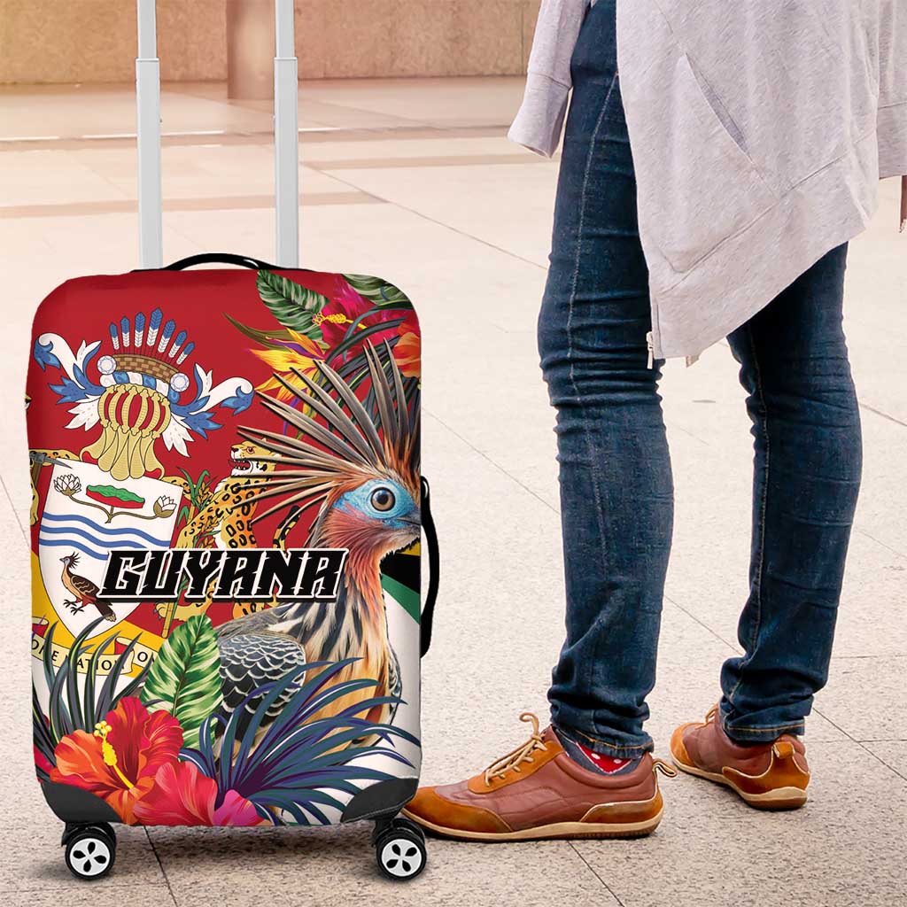Guyana Canje Pheasant Luggage Cover Tropical Flowers LT01
