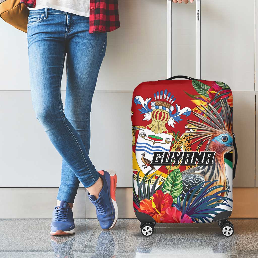 Guyana Canje Pheasant Luggage Cover Tropical Flowers LT01