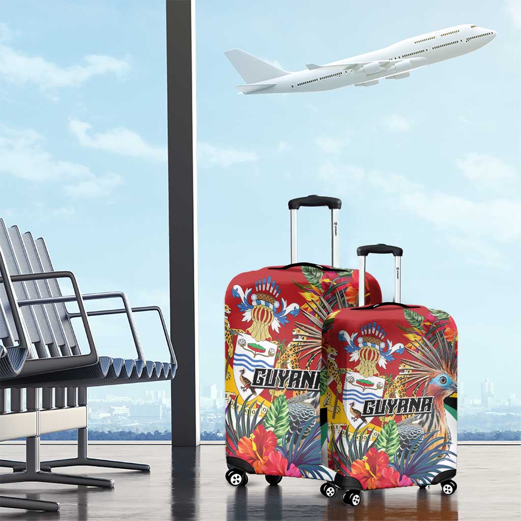 Guyana Canje Pheasant Luggage Cover Tropical Flowers LT01