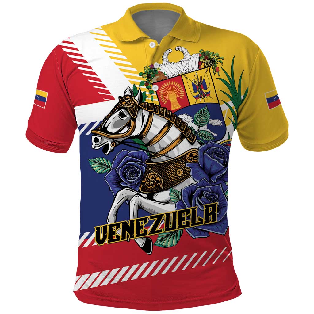 Personalized Venezuela White Horse Polo Shirt Veneziola Flag Colors LT01