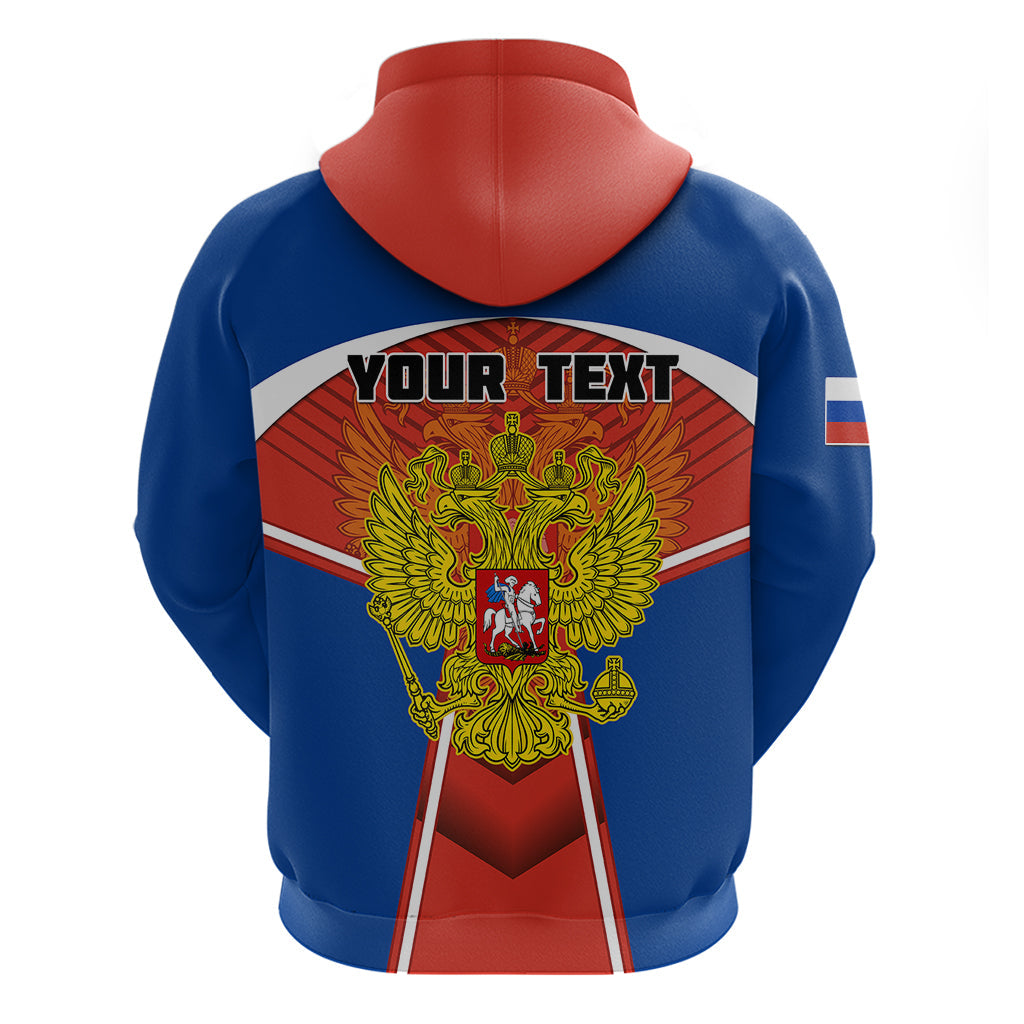 Personalised Russia Hoodie Russian Eagle and Kremlin LT01
