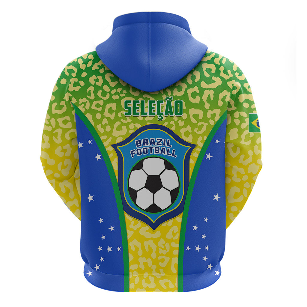 Brazil Football Hoodie Brasil Leopard Pattern LT01
