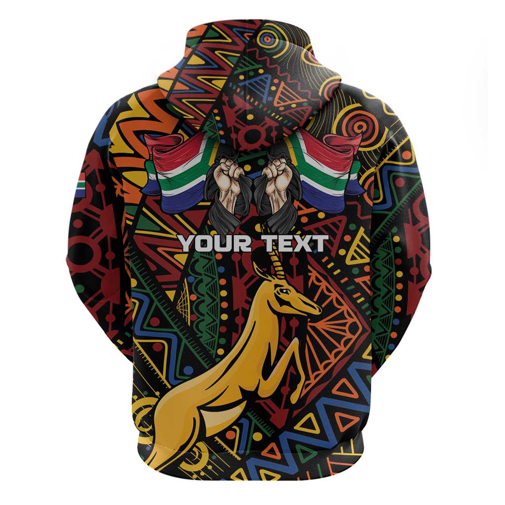 South African Heritage Day Hoodie Springbok African Pattern LT01