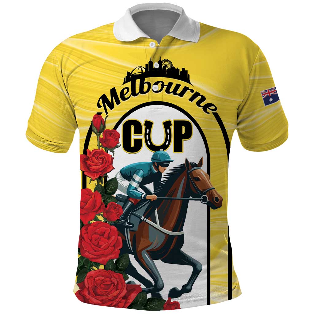Personalised Melbourne Horse Racing Polo Shirt The Race That Stops The Nation LT01