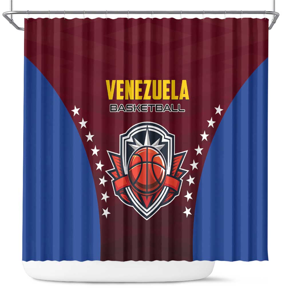 Venezuela Basketball Shower Curtain La Vinotinto de las alturas LT01