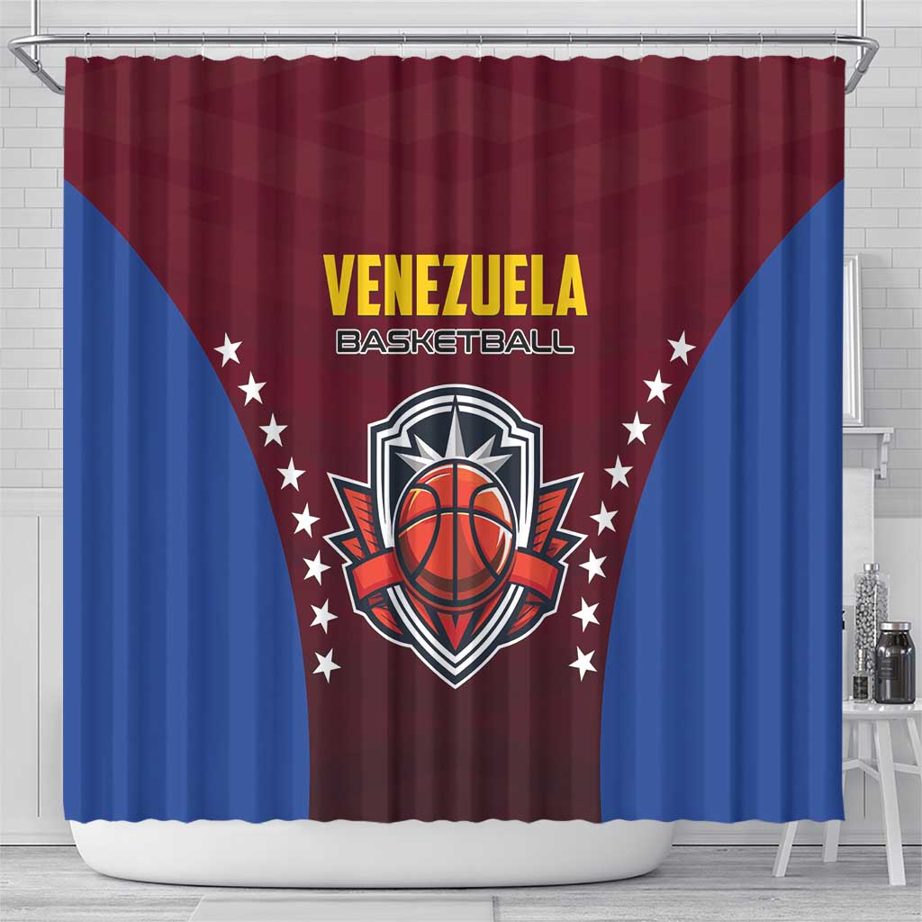 Venezuela Basketball Shower Curtain La Vinotinto de las alturas LT01