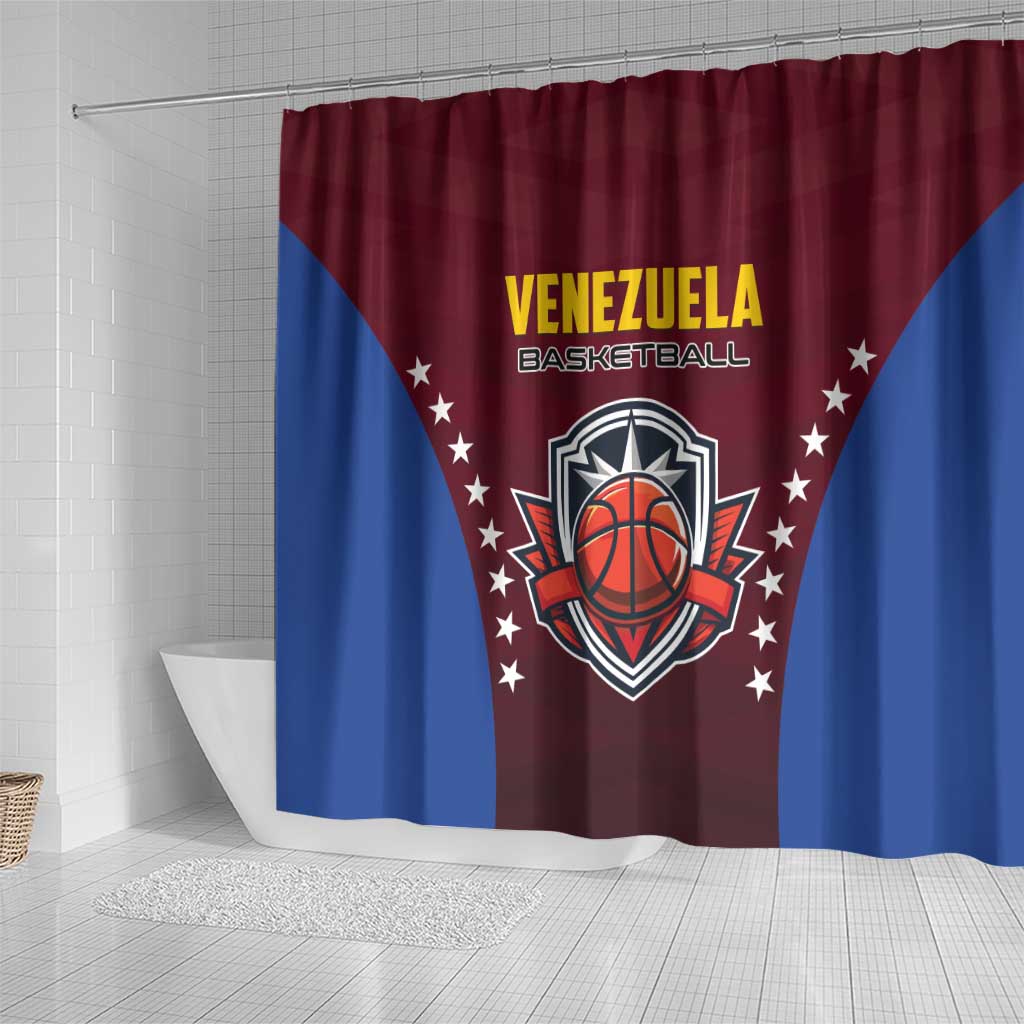 Venezuela Basketball Shower Curtain La Vinotinto de las alturas LT01