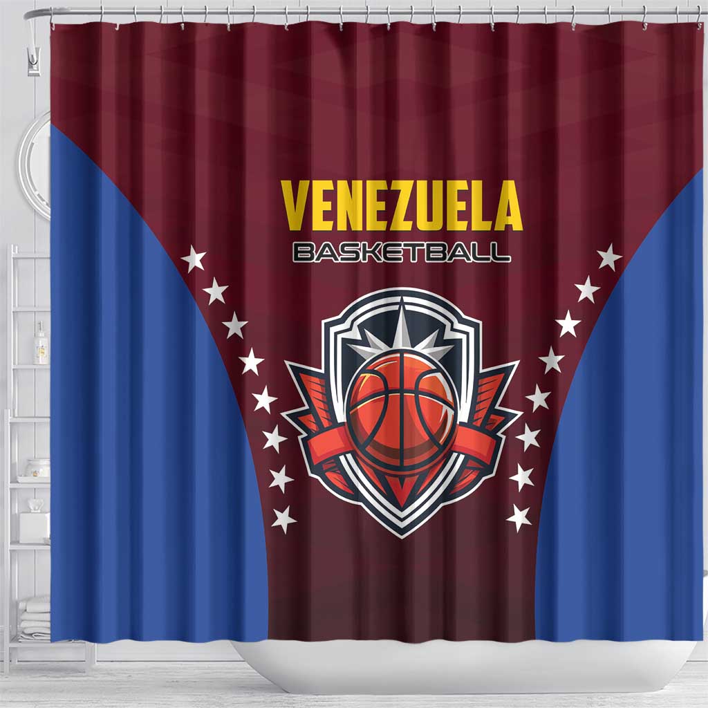 Venezuela Basketball Shower Curtain La Vinotinto de las alturas LT01