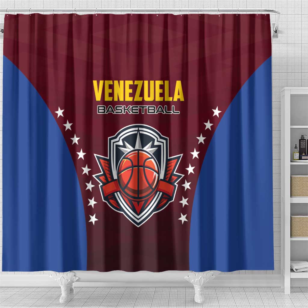 Venezuela Basketball Shower Curtain La Vinotinto de las alturas LT01