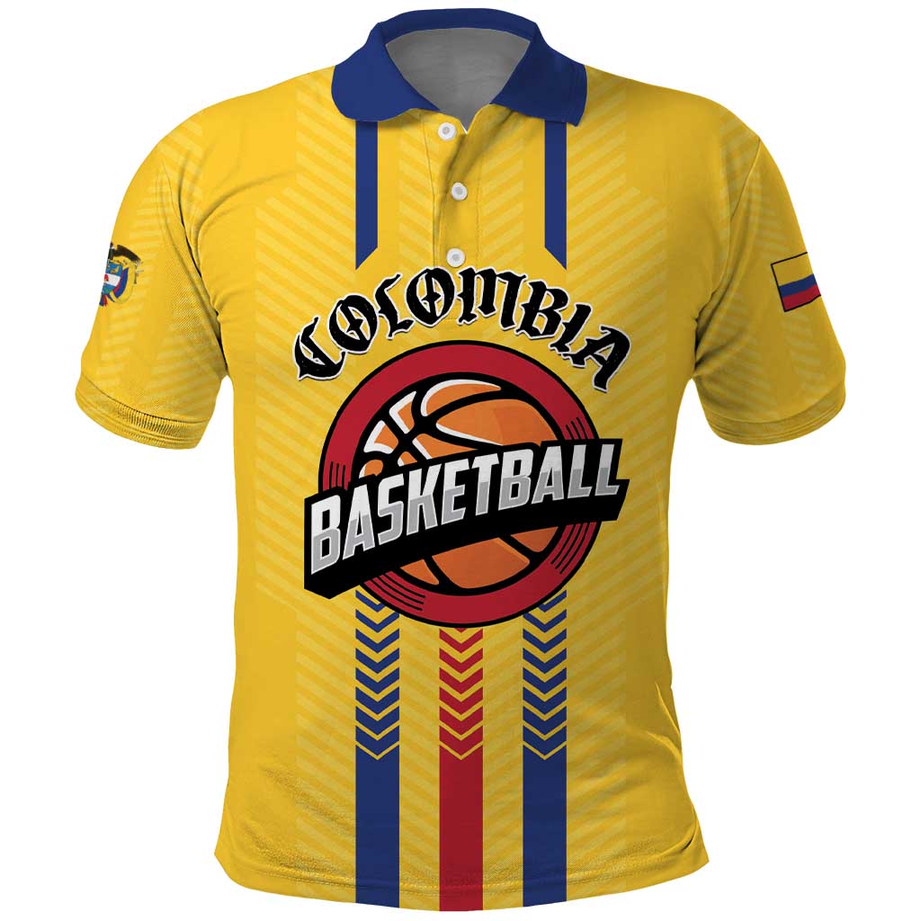 Colombia Basketball Custom Polo Shirt Vamos Colombiana LT01