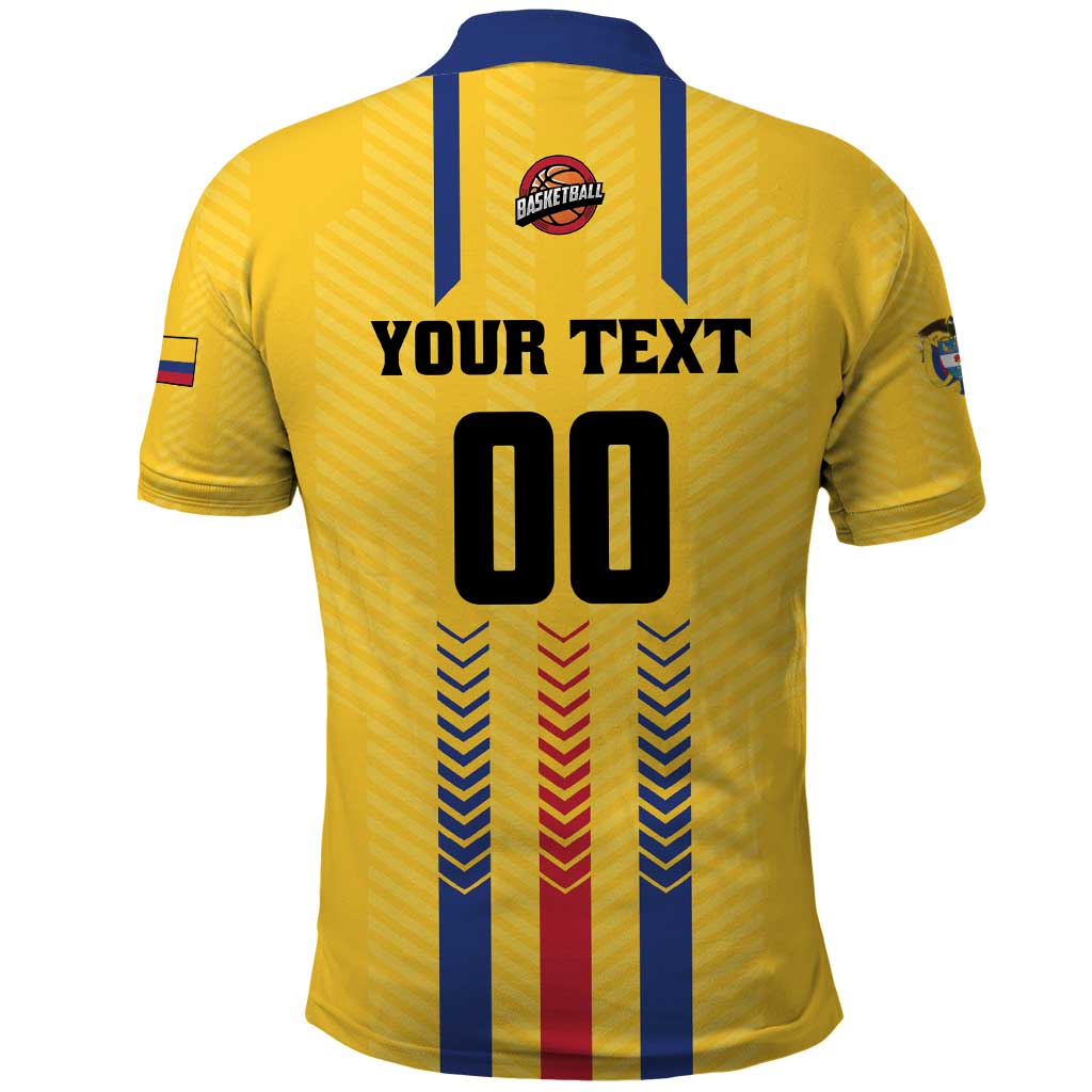 Colombia Basketball Custom Polo Shirt Vamos Colombiana LT01