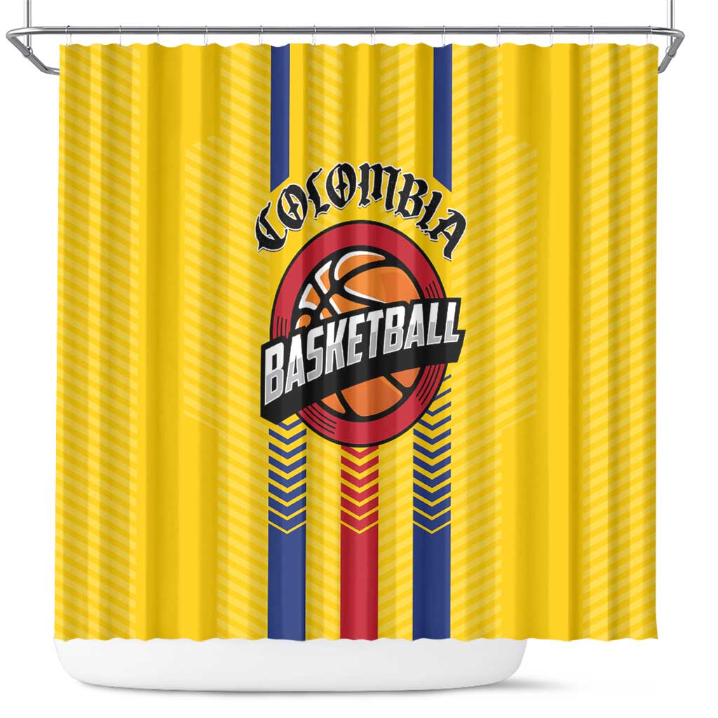 Colombia Basketball Shower Curtain Vamos Colombiana LT01