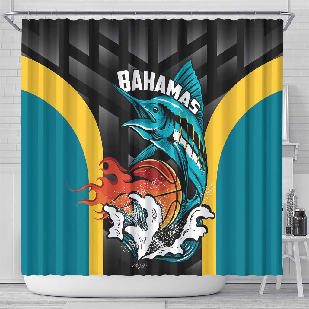 Bahamas Basketball Shower Curtain Team Bahamas Come On LT01