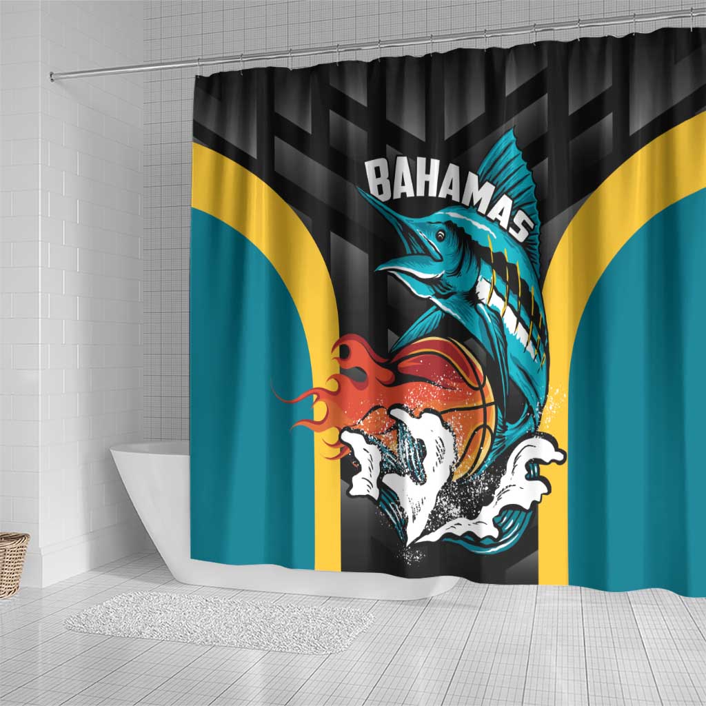 Bahamas Basketball Shower Curtain Team Bahamas Come On LT01
