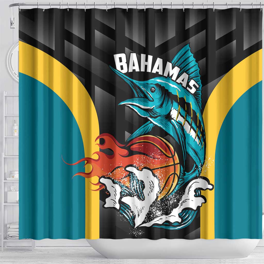 Bahamas Basketball Shower Curtain Team Bahamas Come On LT01