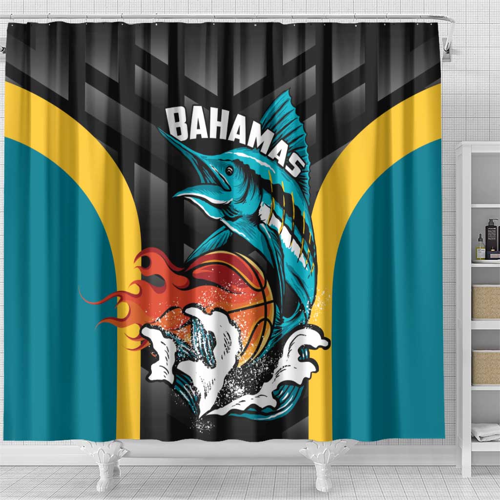 Bahamas Basketball Shower Curtain Team Bahamas Come On LT01