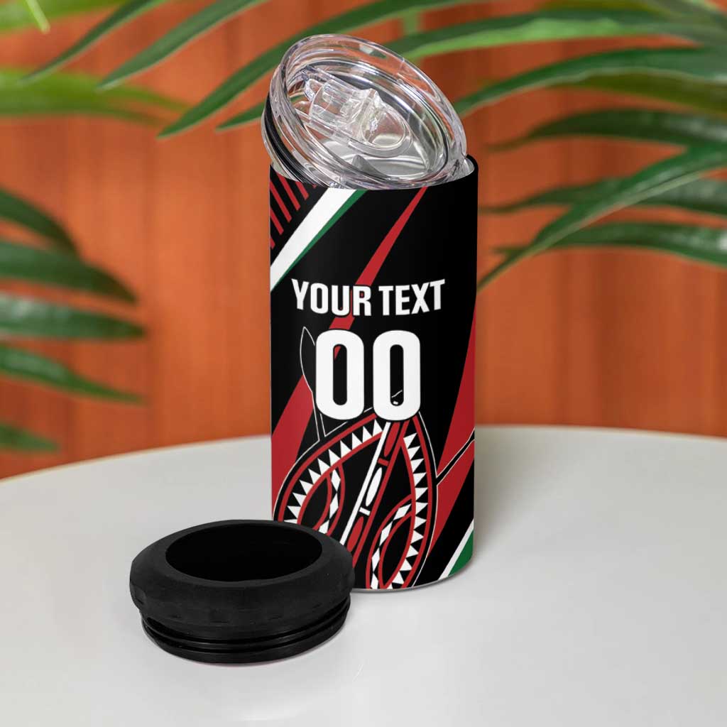 Custom Kenya Rugby 4 in 1 Can Cooler Tumbler Simbas Elevate Your Game LT01