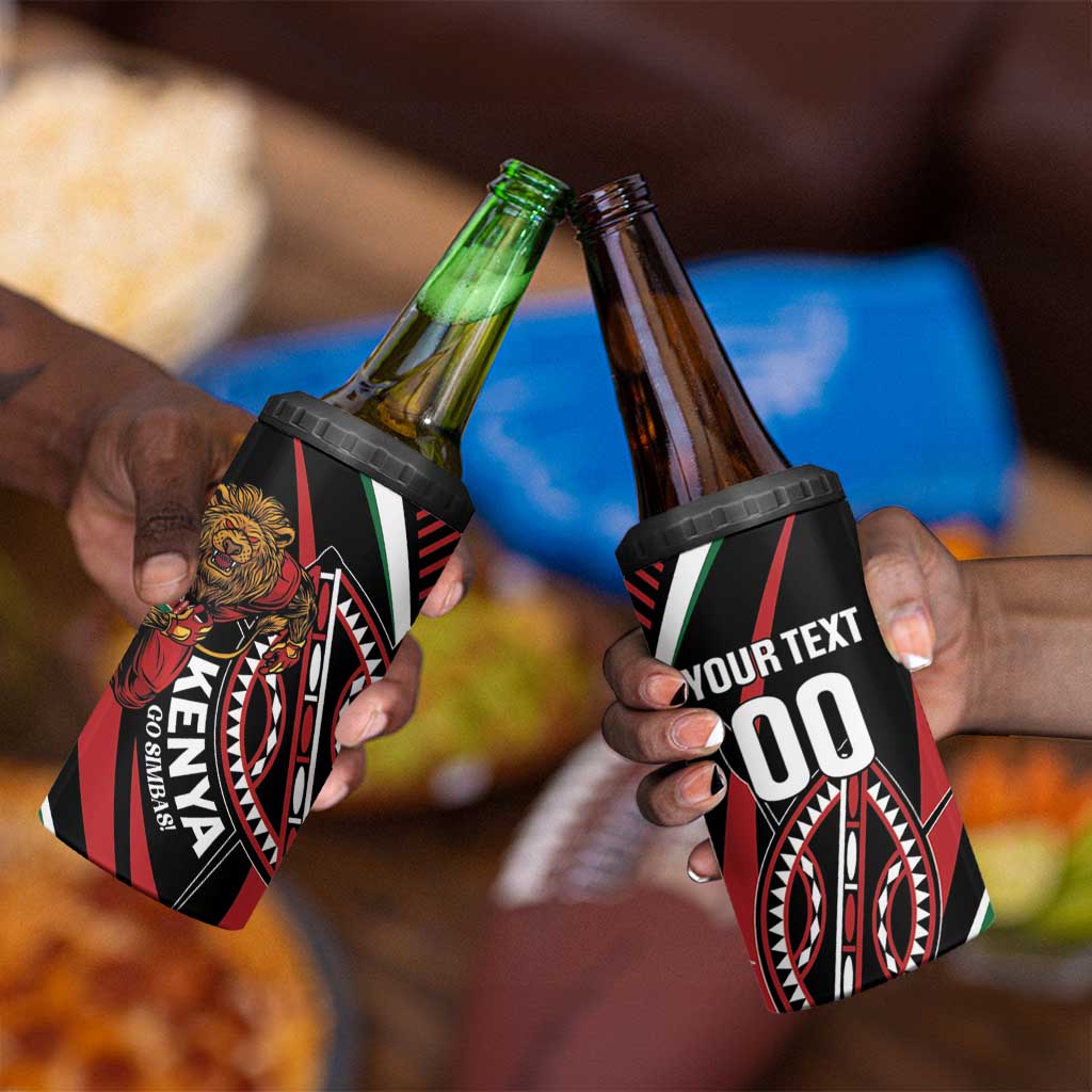 Custom Kenya Rugby 4 in 1 Can Cooler Tumbler Simbas Elevate Your Game LT01
