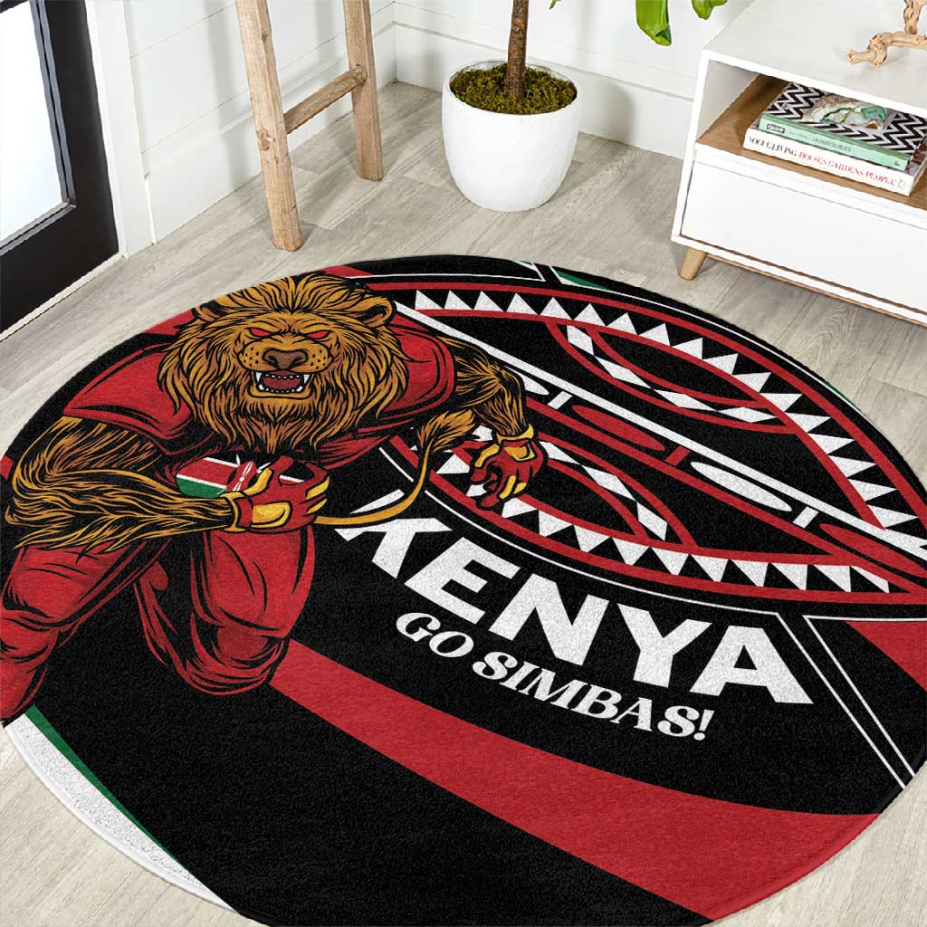 Kenya Rugby Round Carpet Simbas Elevate Your Game LT01