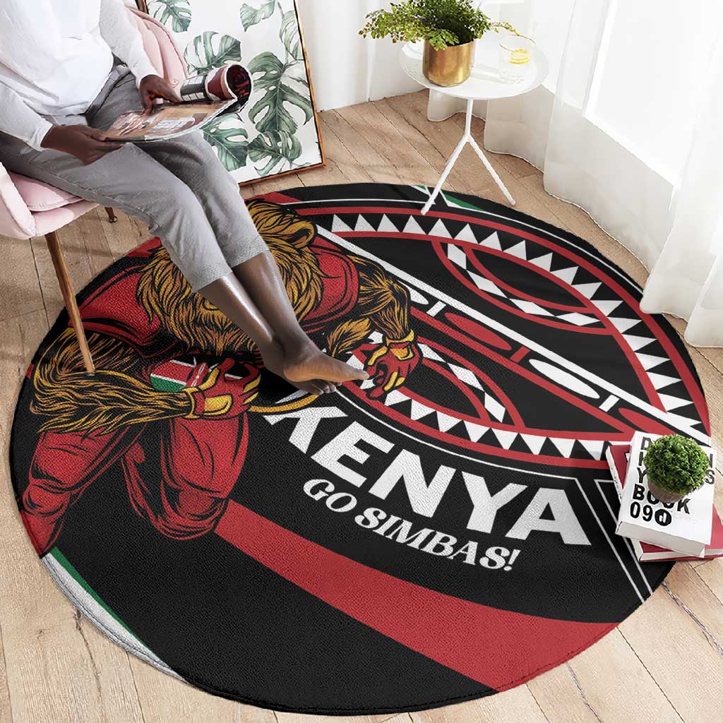 Kenya Rugby Round Carpet Simbas Elevate Your Game LT01
