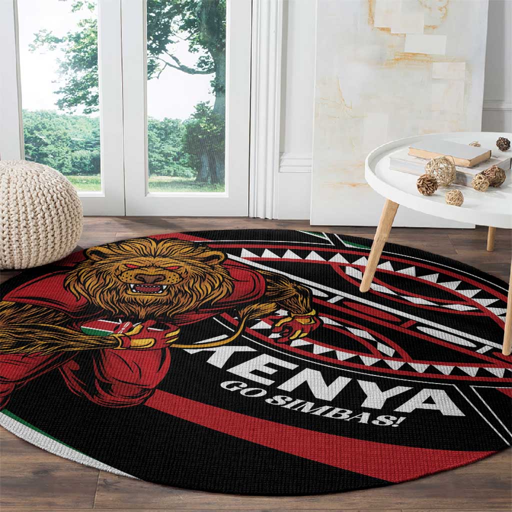 Kenya Rugby Round Carpet Simbas Elevate Your Game LT01