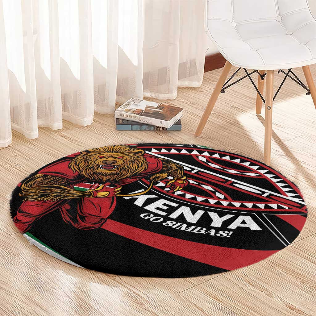 Kenya Rugby Round Carpet Simbas Elevate Your Game LT01