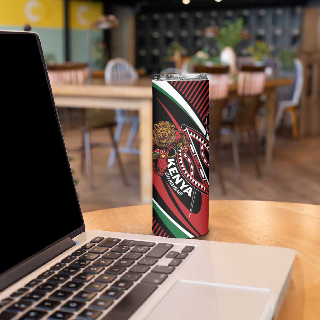 Custom Kenya Rugby Skinny Tumbler Simbas Elevate Your Game LT01