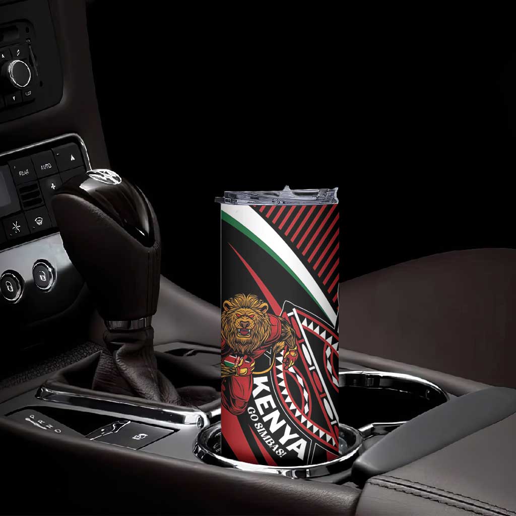Custom Kenya Rugby Skinny Tumbler Simbas Elevate Your Game LT01