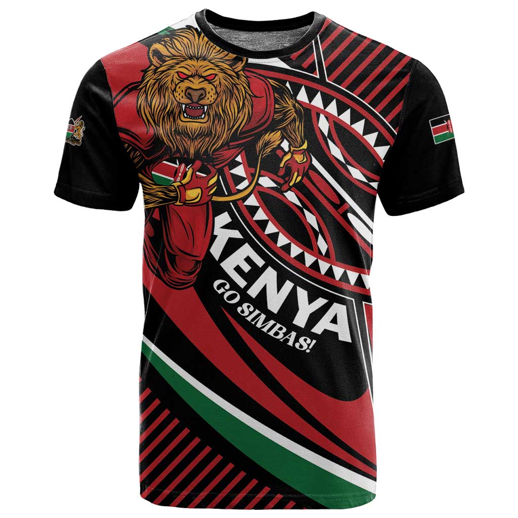 Custom Kenya Rugby T shirt Simbas Elevate Your Game LT01