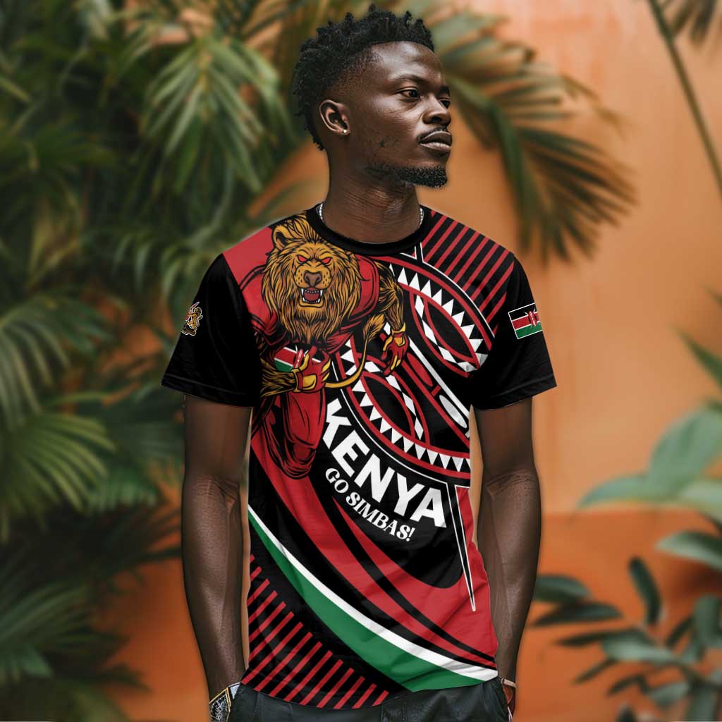 Custom Kenya Rugby T shirt Simbas Elevate Your Game LT01