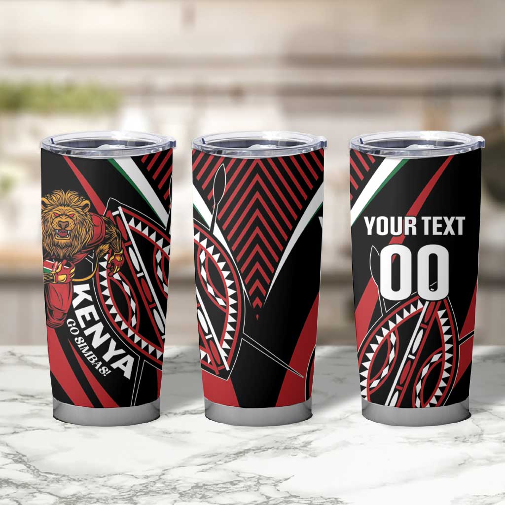 Custom Kenya Rugby Tumbler Cup Simbas Elevate Your Game LT01
