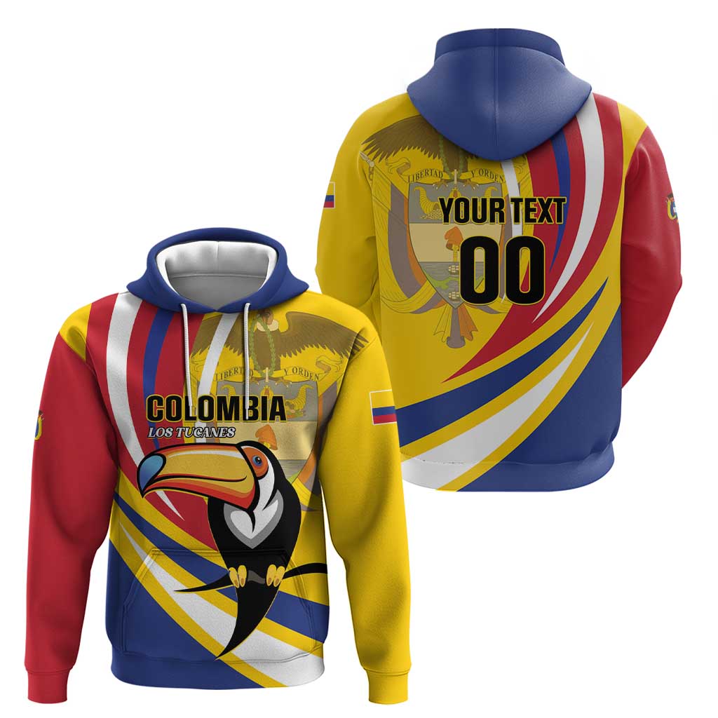 Custom Colombia Rugby Hoodie Los Tucanes Go Champions LT01
