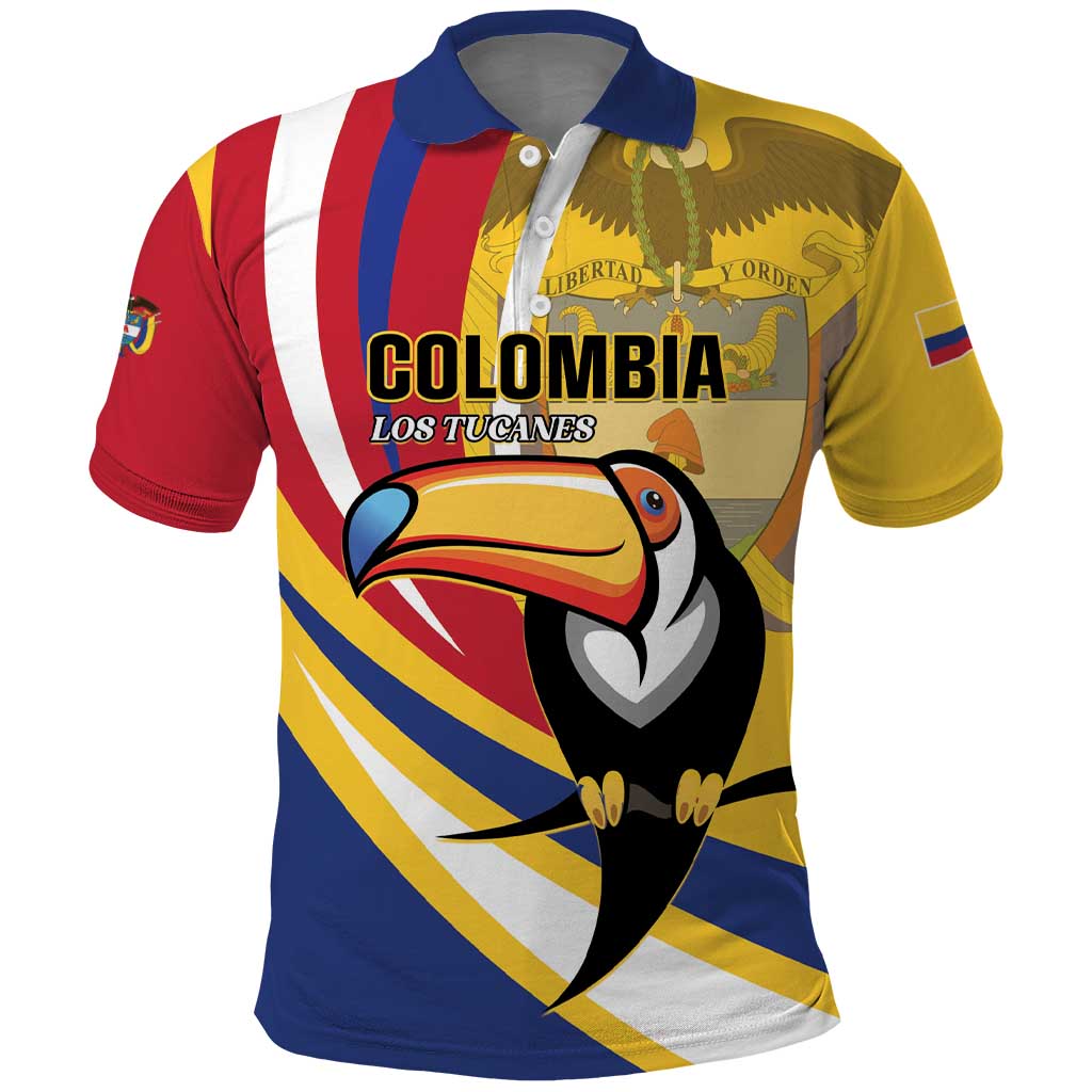 Custom Colombia Rugby Polo Shirt Los Tucanes Go Champions LT01