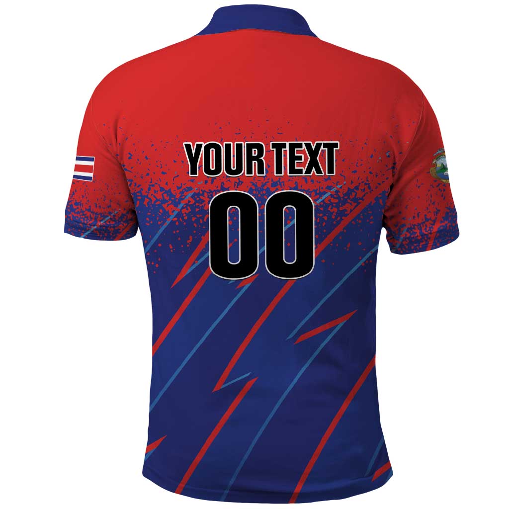 Custom Costa Rica Rugby Polo Shirt Ticos Go Champions LT01