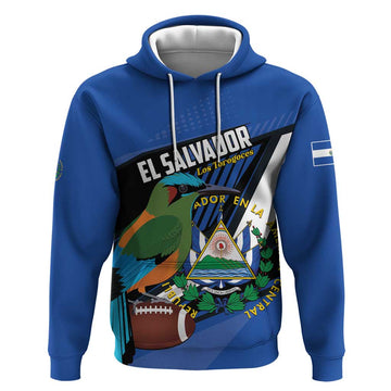Custom El Salvador Rugby Hoodie Los Torogoces Go Champions LT01