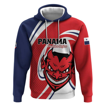 Custom Panama Rugby Hoodie Diablos Rojos Go Champions LT01