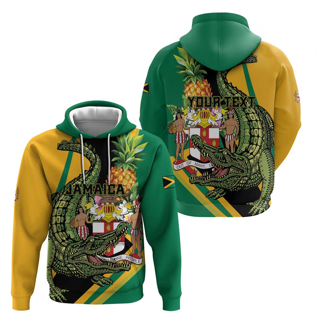 Personalized Jamaica Crocodile Hoodie Pineapple Tropical Style LT01