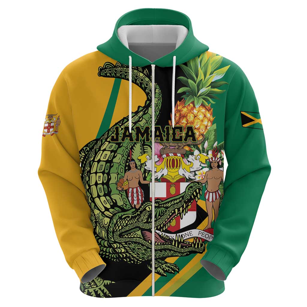 Personalized Jamaica Crocodile Hoodie Pineapple Tropical Style LT01