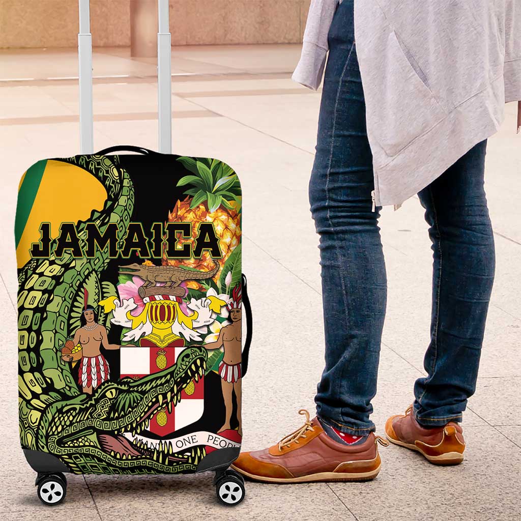 Jamaica Crocodile Luggage Cover Pineapple Tropical Style LT01