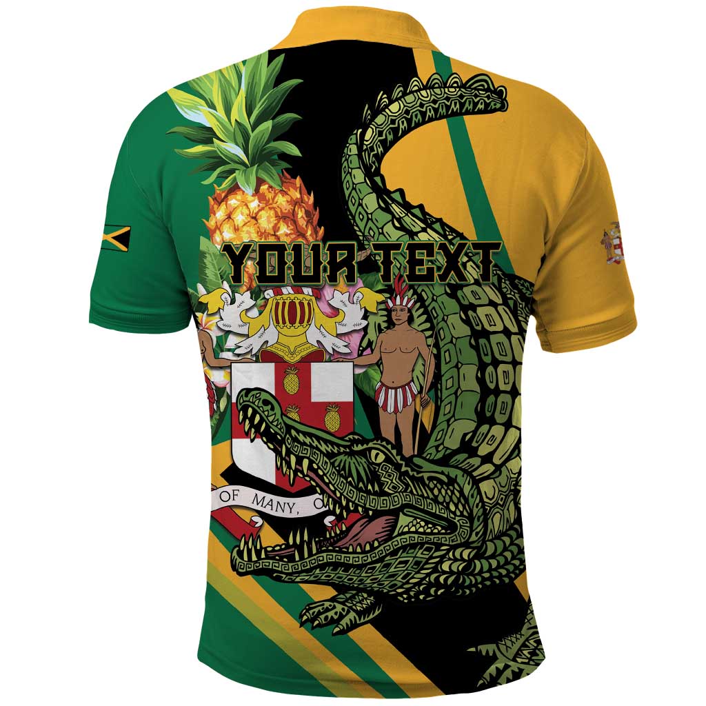 Personalized Jamaica Crocodile Polo Shirt Pineapple Tropical Style LT01