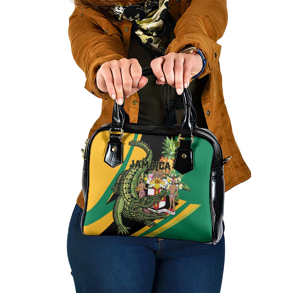Jamaica Crocodile Shoulder Handbag Pineapple Tropical Style LT01