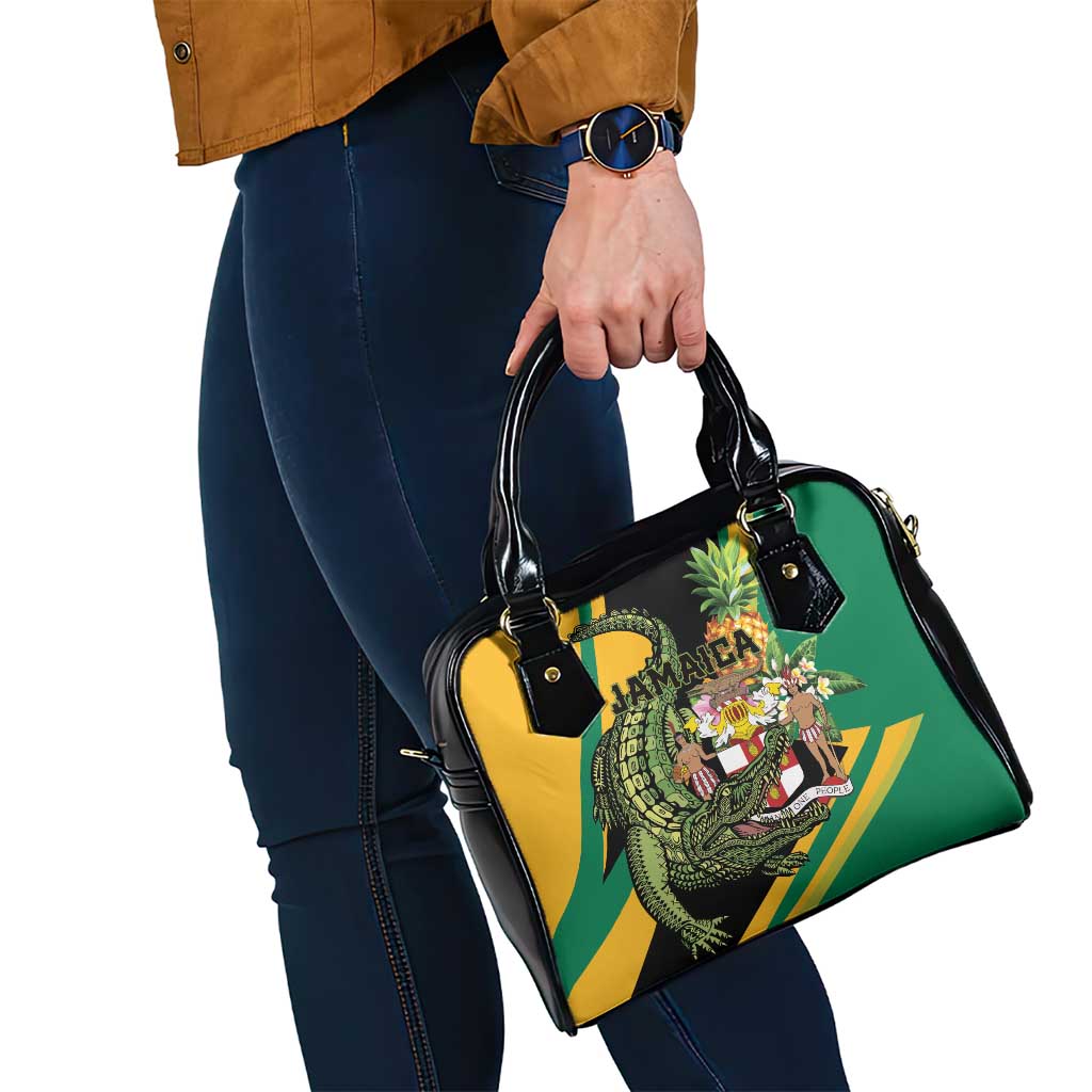 Jamaica Crocodile Shoulder Handbag Pineapple Tropical Style LT01