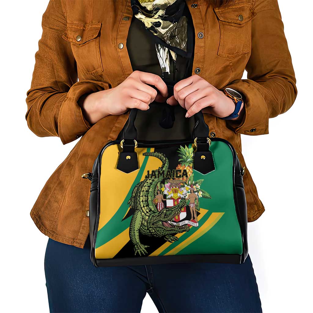 Jamaica Crocodile Shoulder Handbag Pineapple Tropical Style LT01