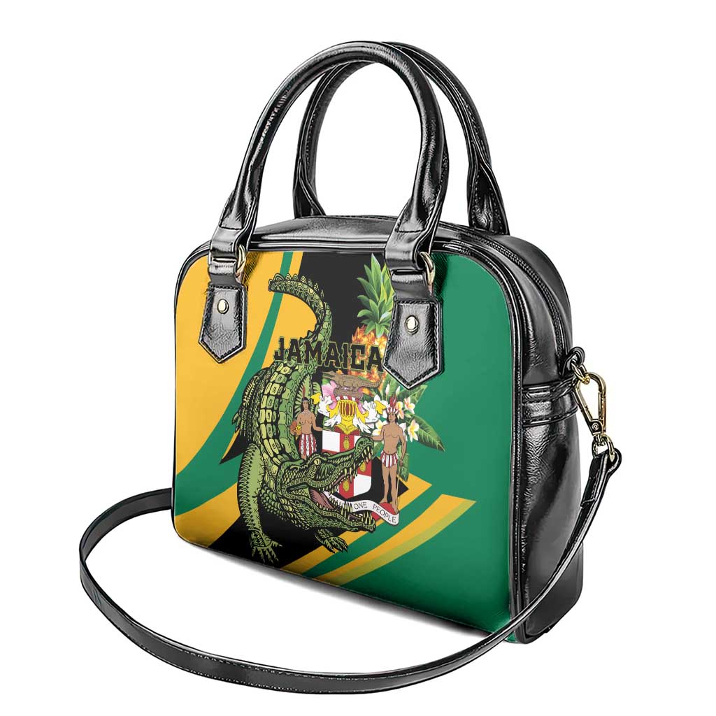 Jamaica Crocodile Shoulder Handbag Pineapple Tropical Style LT01
