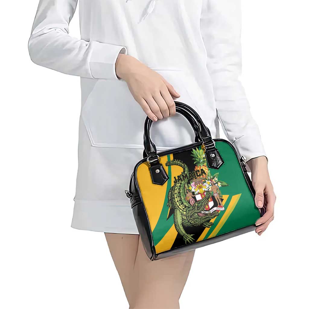 Jamaica Crocodile Shoulder Handbag Pineapple Tropical Style LT01