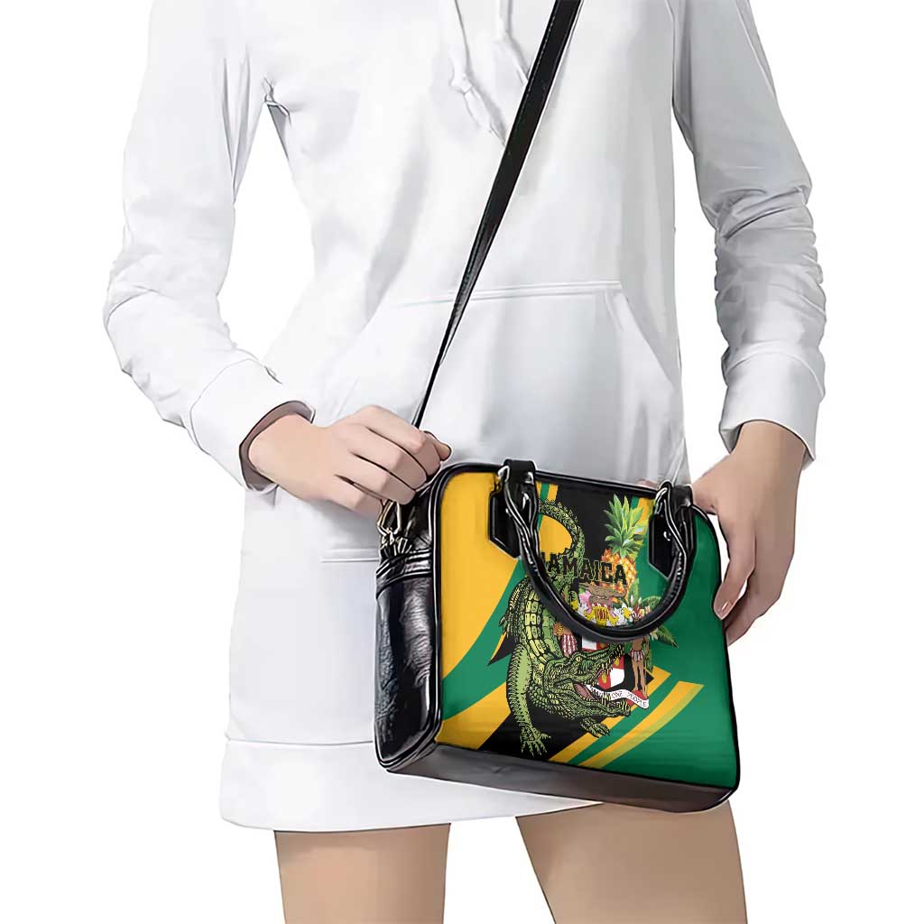 Jamaica Crocodile Shoulder Handbag Pineapple Tropical Style LT01